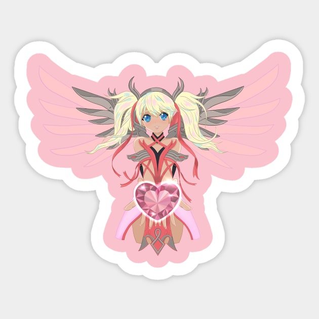 Pink Mercy Sticker by Pastelpandabum